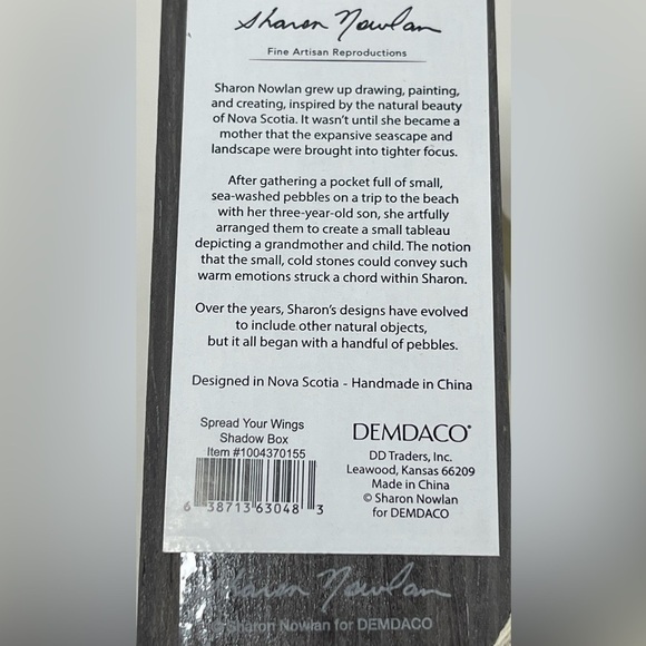 Demdaco Spread Your Wings Shadow Box with Sea Glass.​ New with Tags - Picture 4 of 4